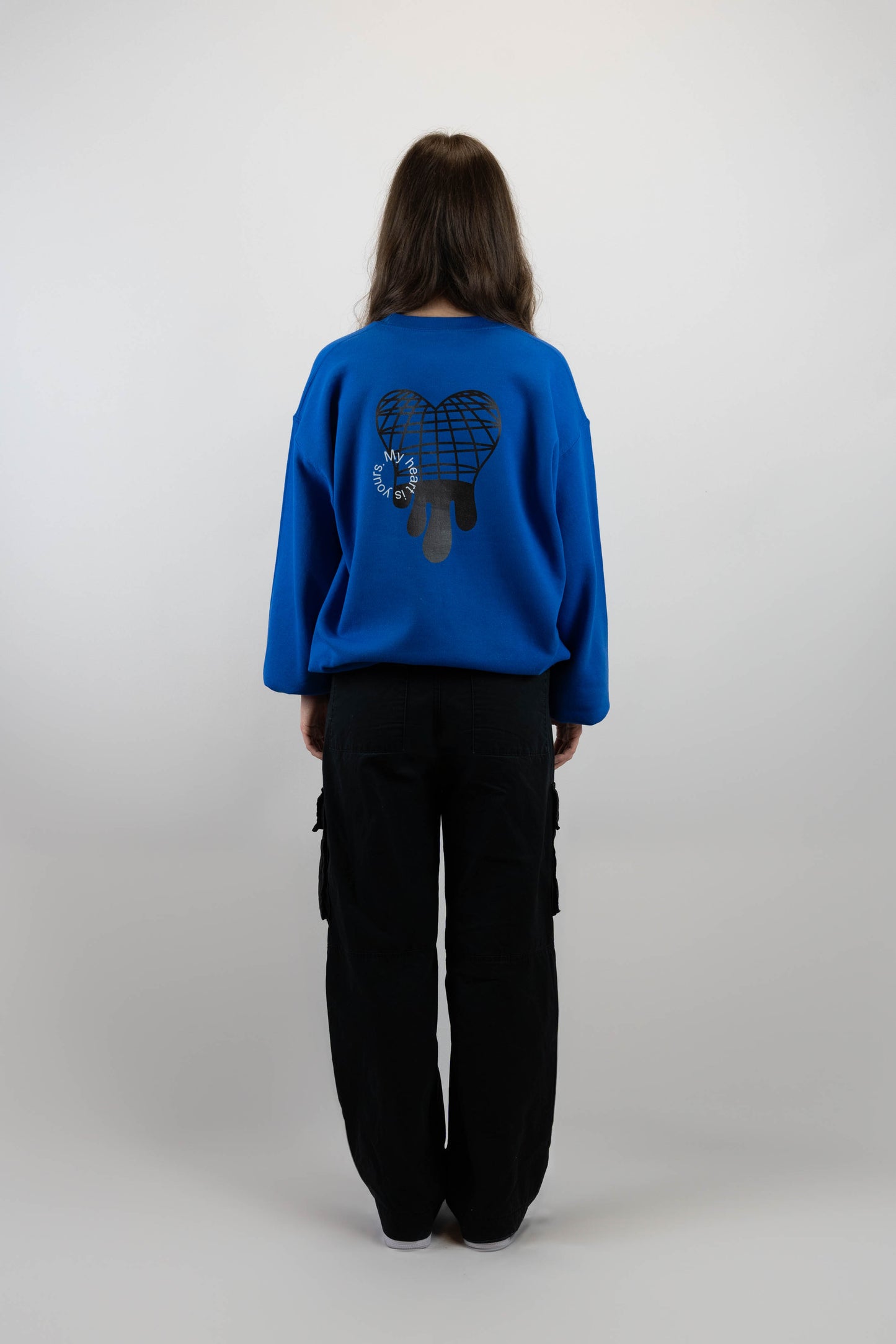 Melted Grid Sweater - My heart is yours.