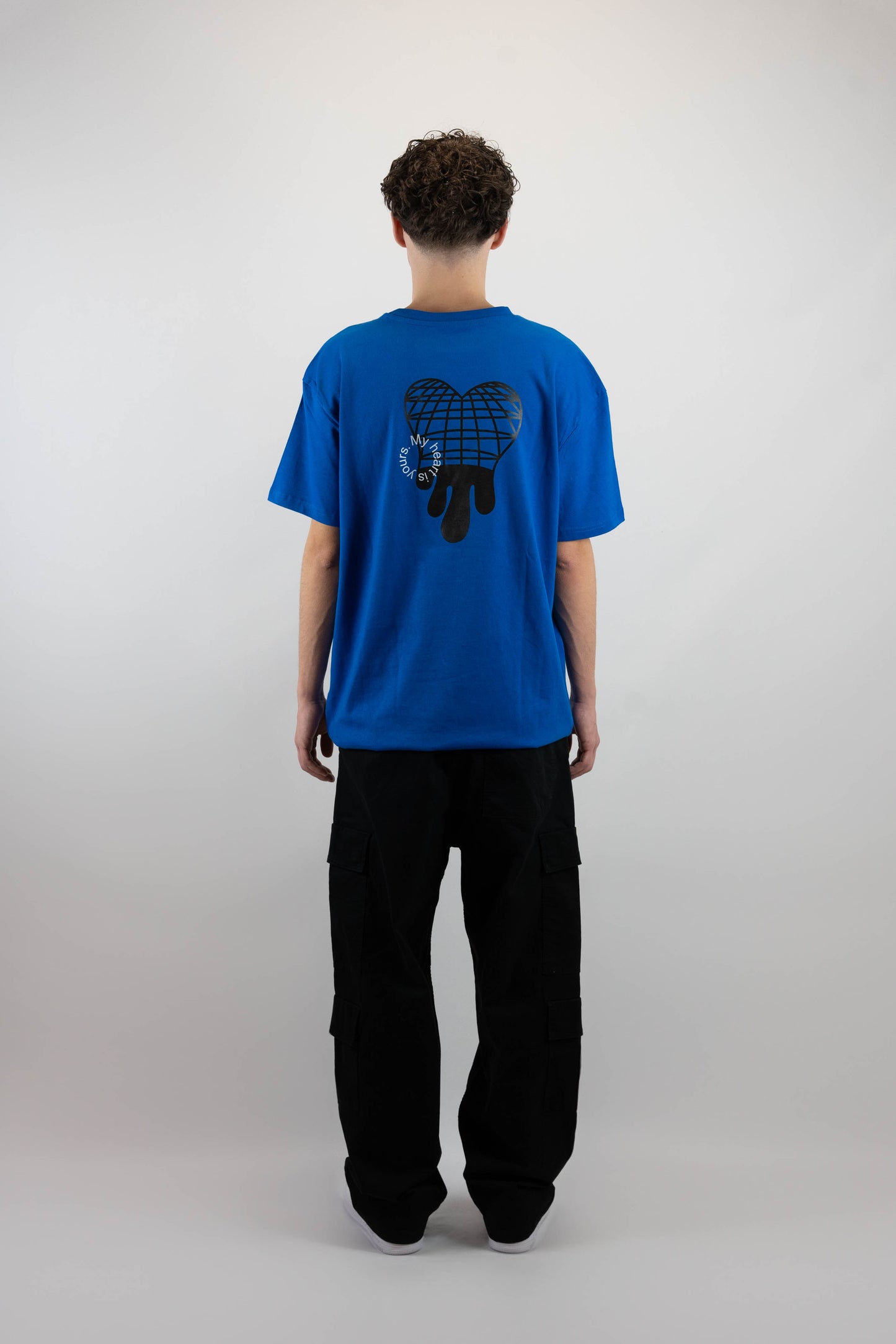 Melted Grid T-Shirt - My heart is yours.