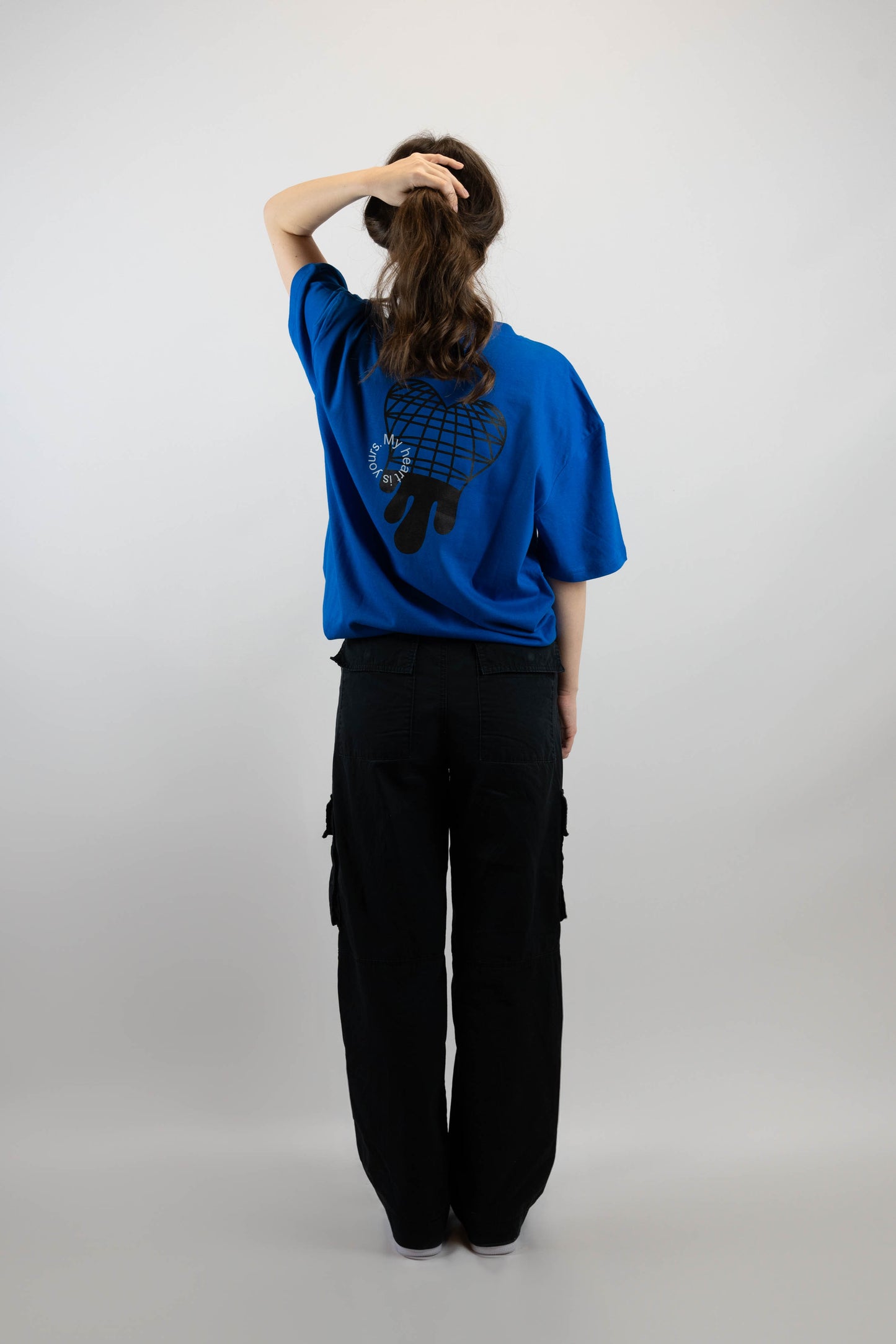 Melted Grid T-Shirt - My heart is yours.