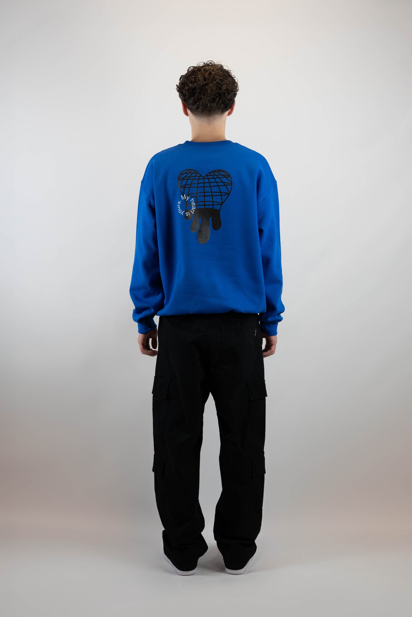 Melted Grid Sweater - My heart is yours.