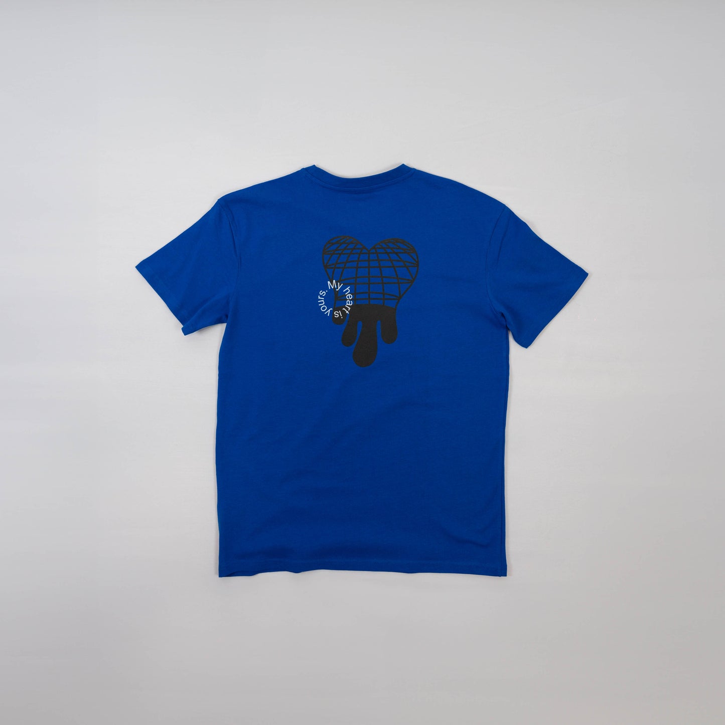 Melted Grid T-Shirt - My heart is yours.