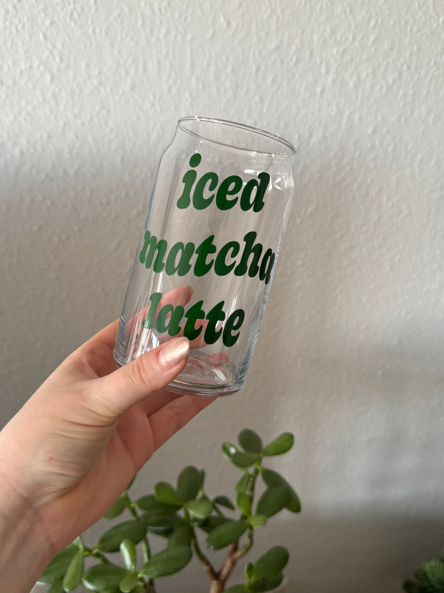 Iced Matcha Latte Glas
