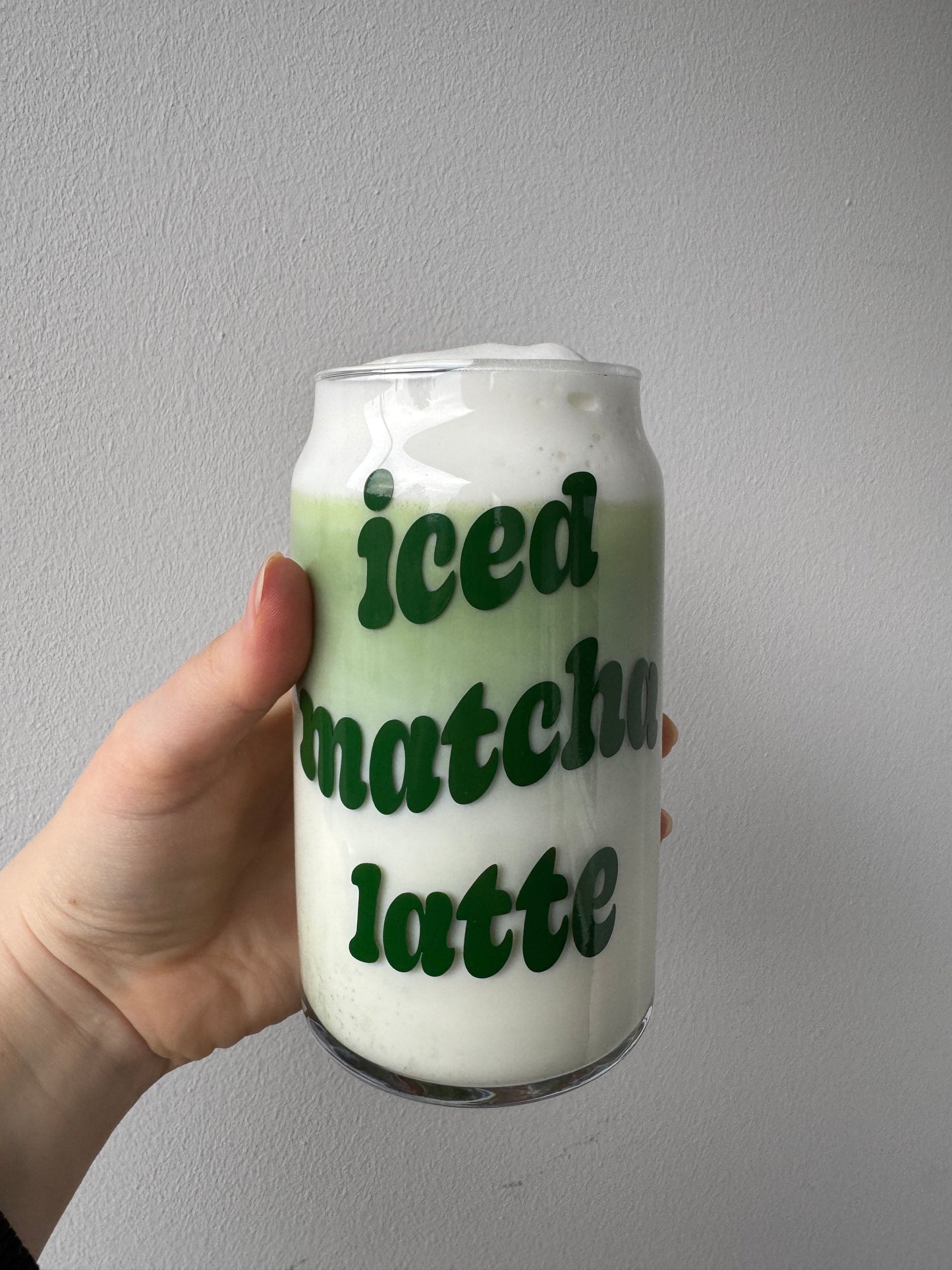Iced Matcha Latte Glas
