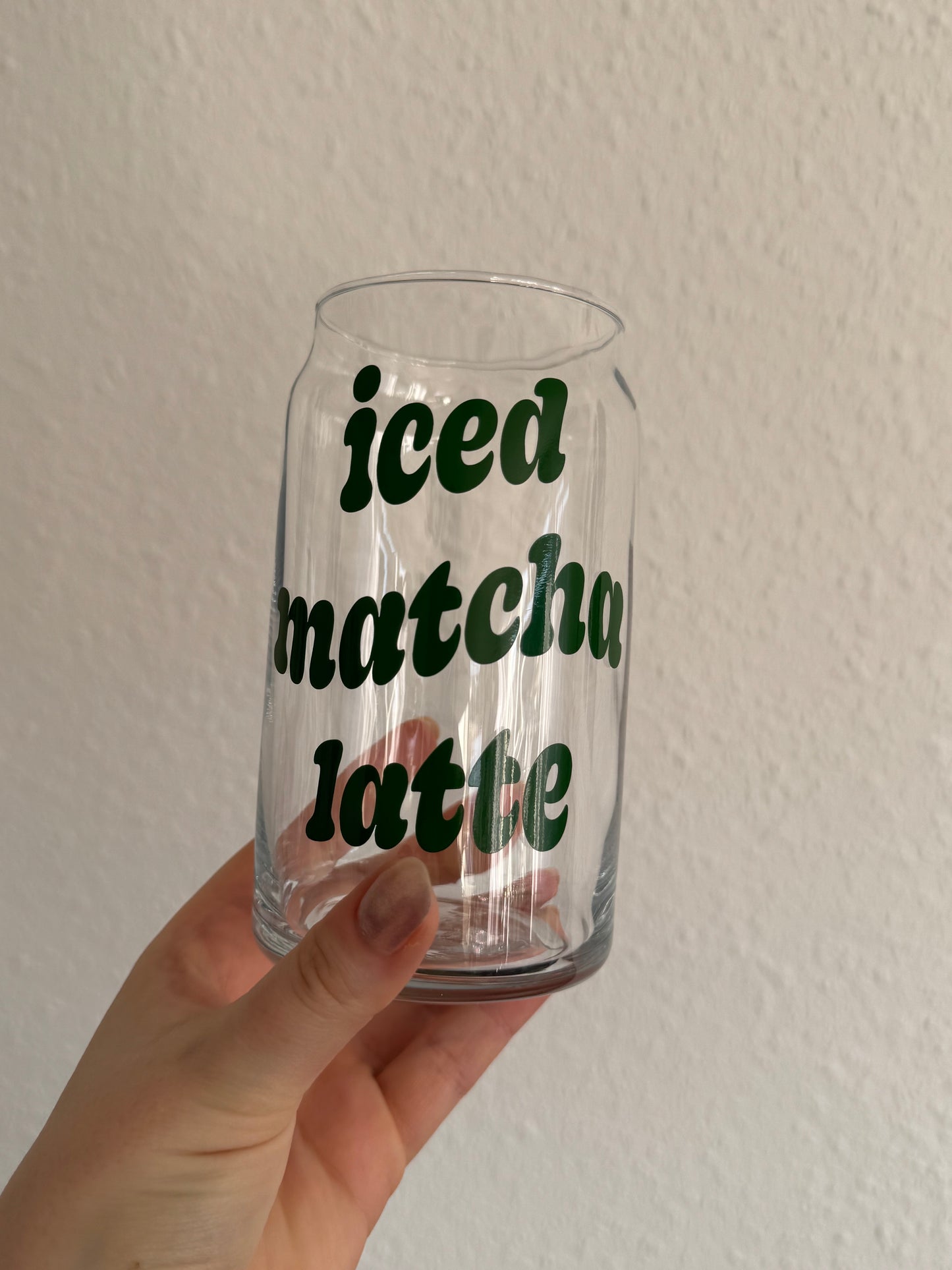 Iced Matcha Latte Glas