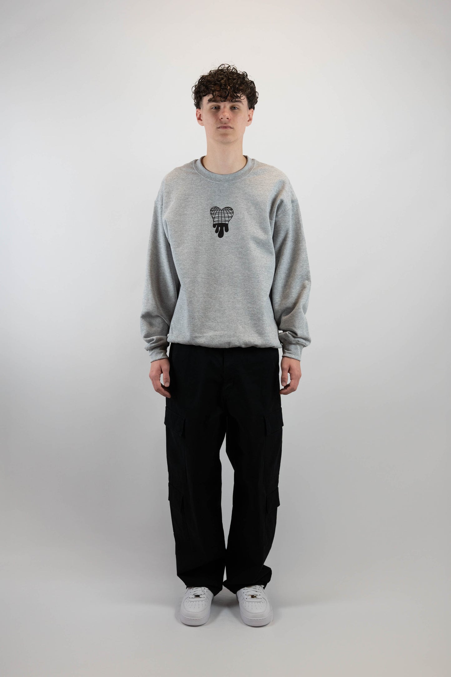 Melted Grid Sweater