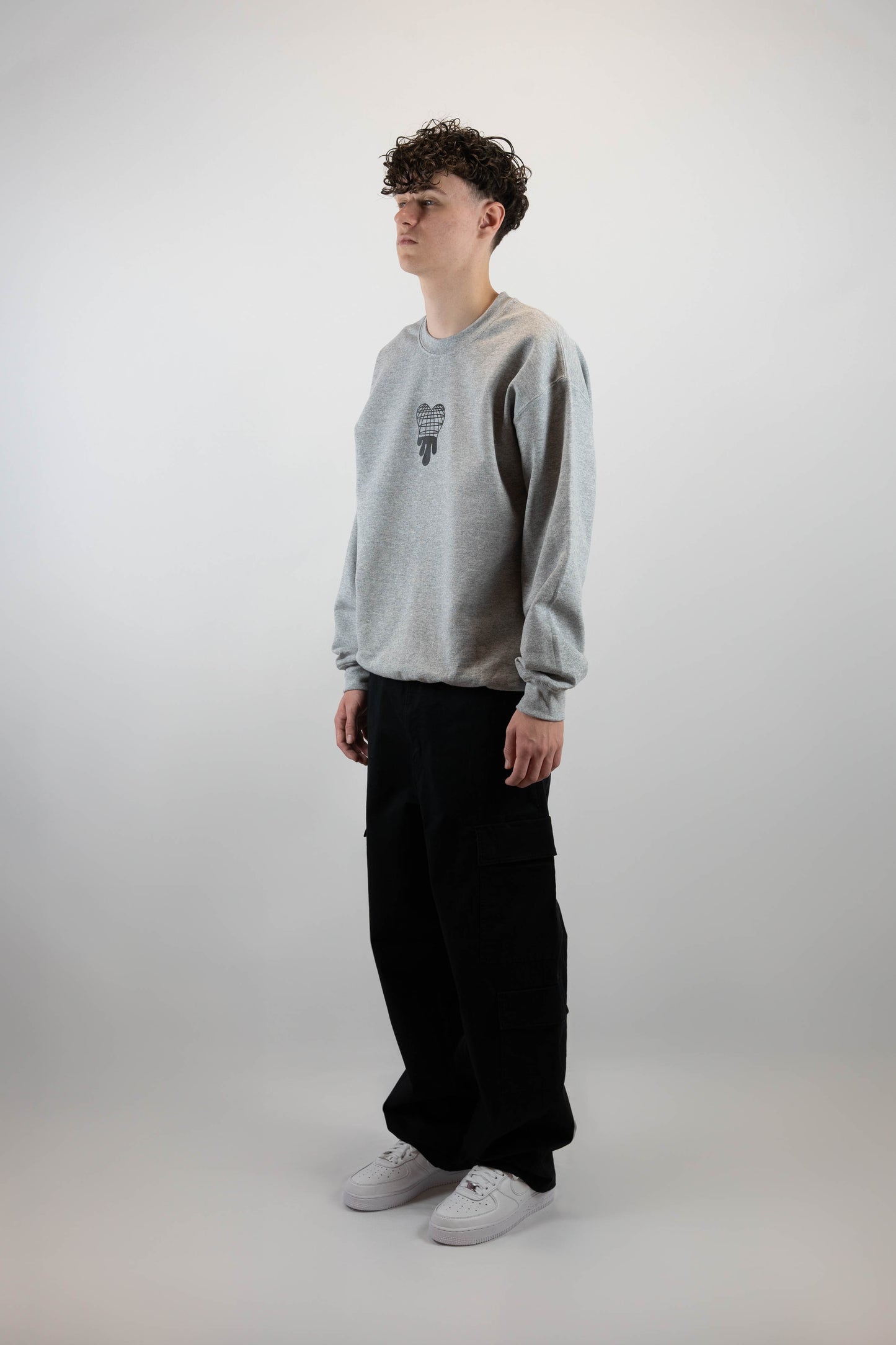 Melted Grid Sweater