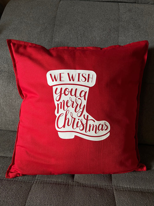 Kissen "We wish you a merry Christmas"