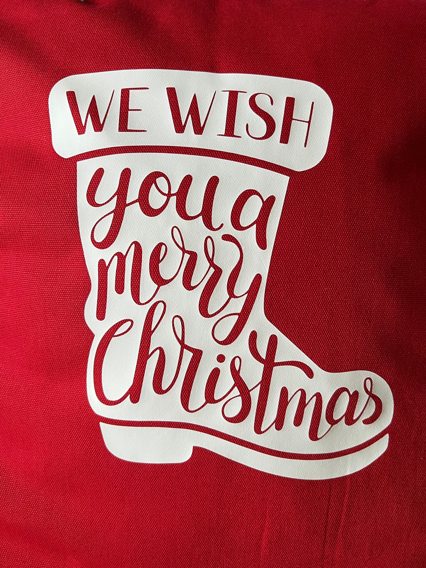 Kissen "We wish you a merry Christmas"
