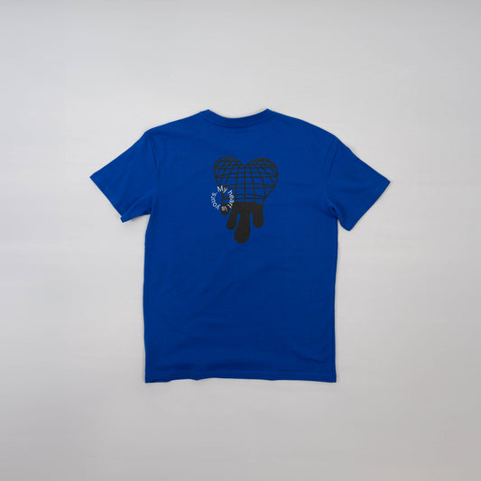 Melted Grid T-Shirt - My heart is yours.