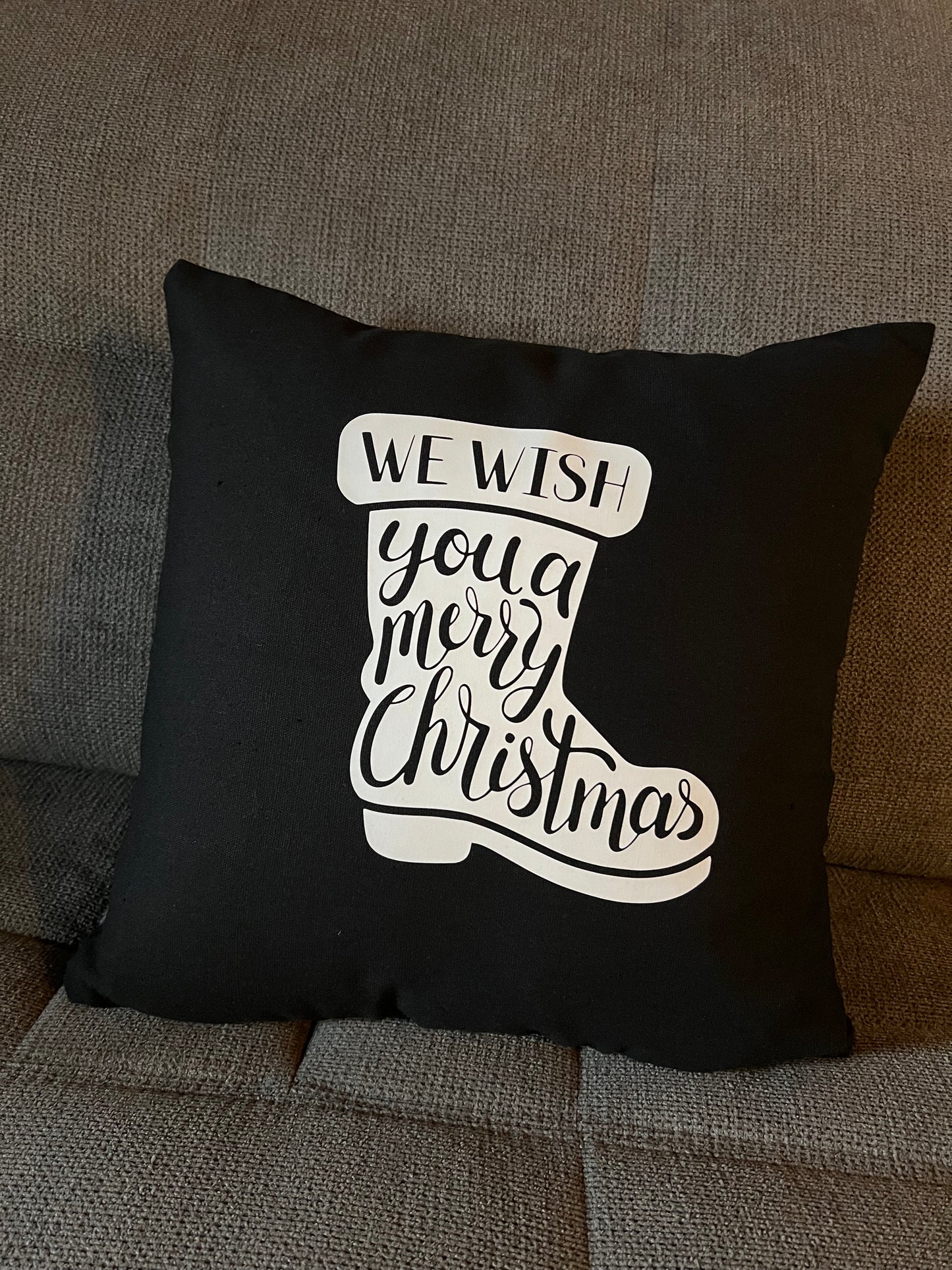 Kissen "We wish you a merry Christmas"